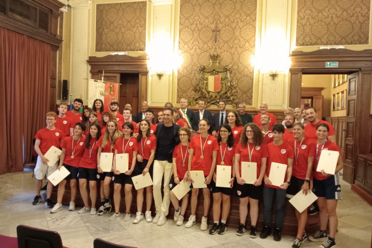 premiati a Palazzo di Citta gli atleti del Cus Bari medagliati ai campionati nazionali di Camerino