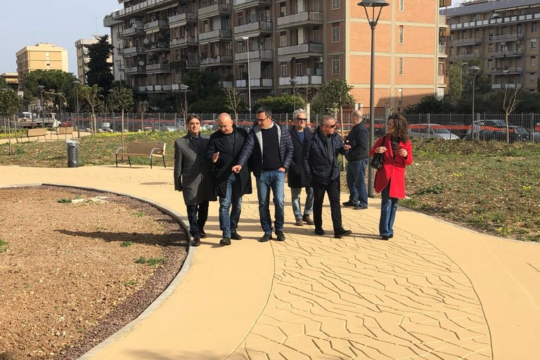 quasi terminati i lavori per la realizzazione del giardino in via Tridente