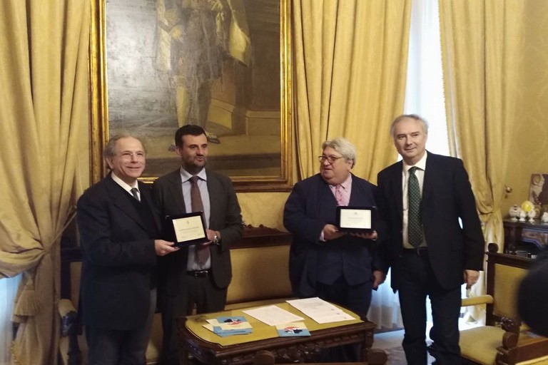 consegna riconsocimento musicisti scardicchio e naviglio