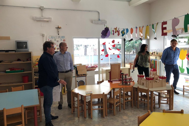 oggi il sopralluogo degli assessori galasso e romano alla scuola speranza per lavvio del cantiere