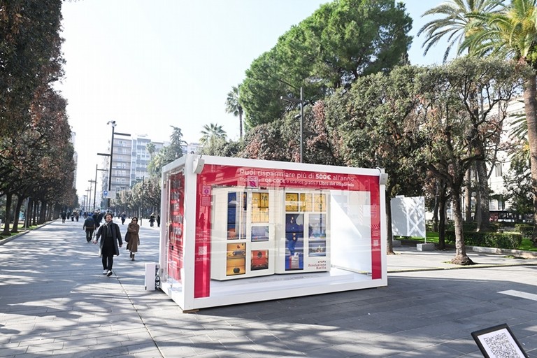 oggi linaugurazione dellinstallazione di Fondazione Barilla per accendere i riflettori sullo spreco alimentare JPG