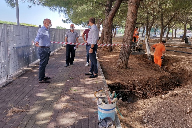 al via i lavori per la nuova illuminazione del parco tra le vie Papalia e Carabellese a Japigia