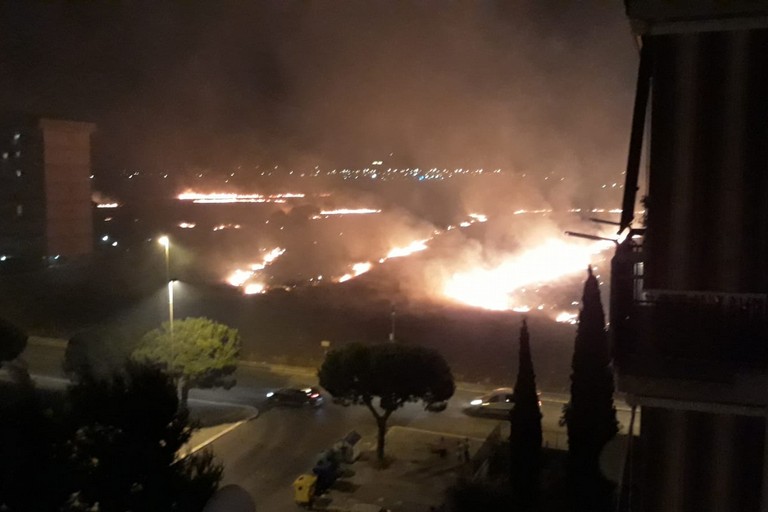 L'incendio in via La Pira