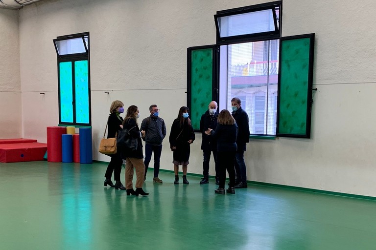 torna agibile la palestra delal scuola Balilla stamattina il sopralluogo