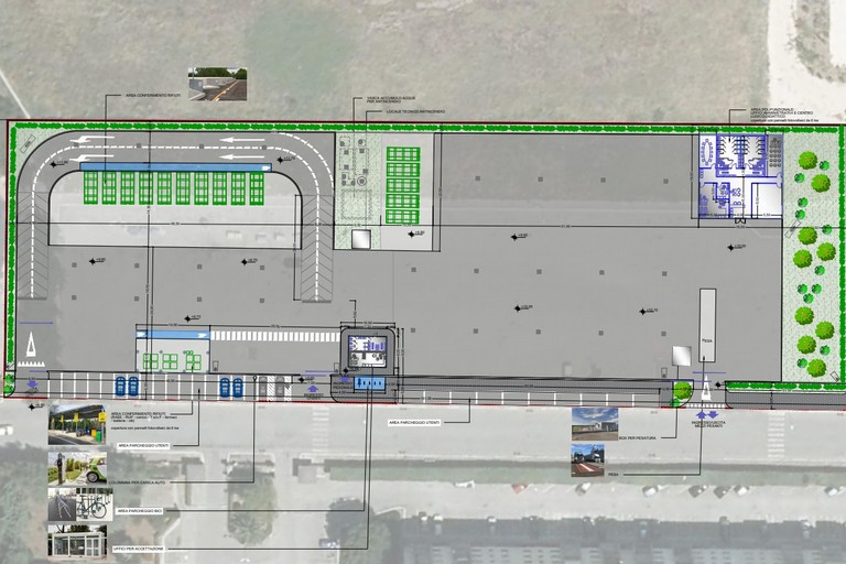 Centro comunale di raccolta Japigia - pianta. <span>Foto Comune di Bari </span>