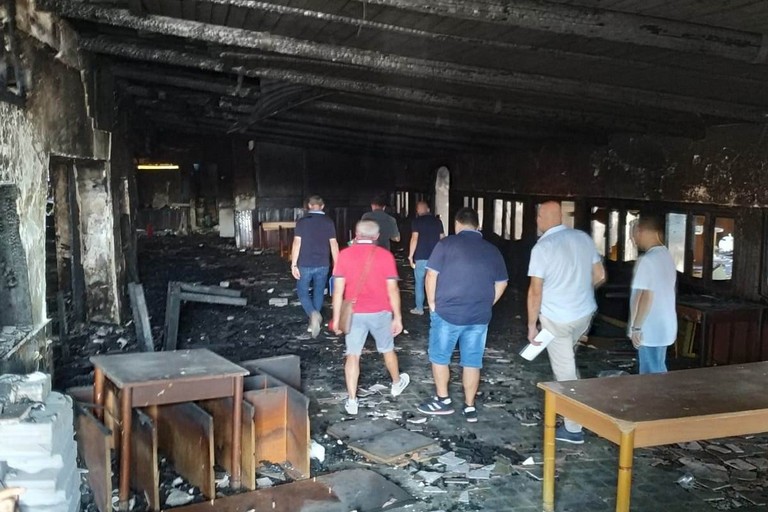 Il sopralluogo all' ex Ancora