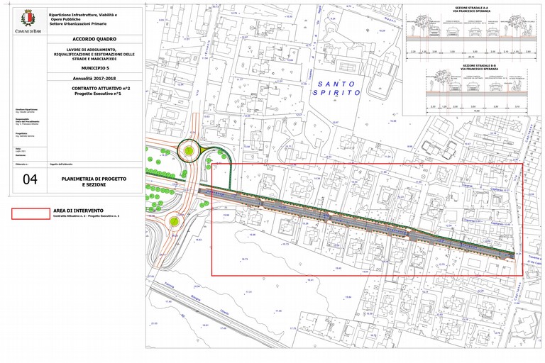 giunta approva il progetto esecutivo di riqualificazione e traffic calming di via Speranza a Santo Spirito planimetria page