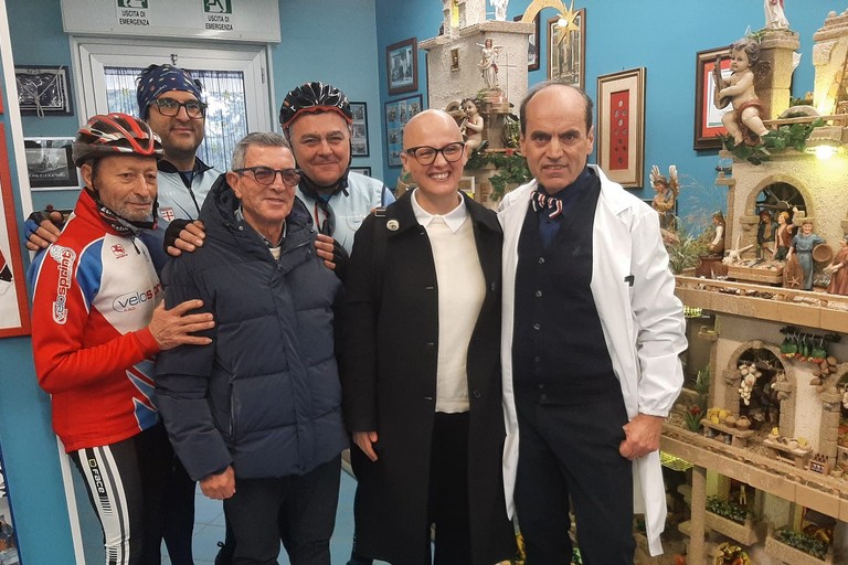 L'assessora Pierucci con Capogna ed alcuni amici
