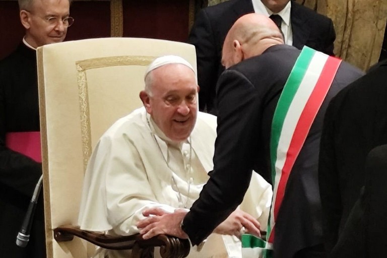 Leccese con Papa Francesco
