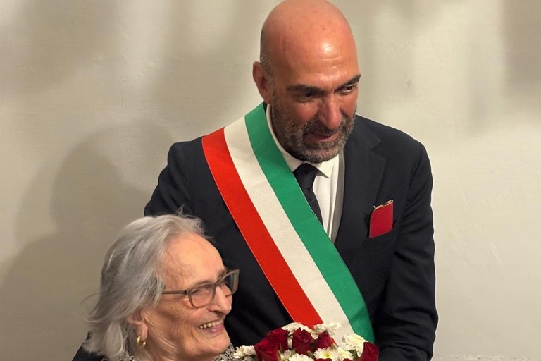 Lucia Chieco con il sindaco Vito Leccese. <span>Foto Licia Capogna </span>