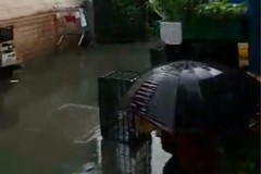 Piogge e temporali su Bari, disagi in mattinata al mercato di Santa Scolastica