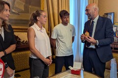 Hopman Cup, a Palazzo di Città l'incontro di Bronzetti e Cobolli con il sindaco di Bari