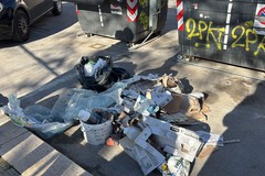 Via della Carboneria a Bari, ditta sanzionata per abbandono rifiuti