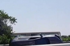 Grave incidente a Bari: auto si ribalta in tangenziale a San Giorgio
