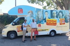 Diritti dei lavoratori del turismo, il camper della Cgil fa tappa a Bari