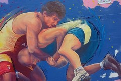 A Bari inaugurato il murale dedicato alla lotta greco-romana