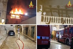 Mansarda in fiamme: incendio in una palazzina del centro storico di Rutigliano