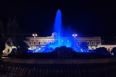 Giornata mondiale del diabete, la fontana di piazza Moro si illumina di blu