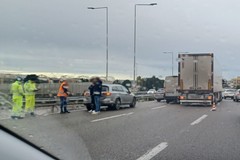 Incidente sulla tangenziale a Bari, traffico congestionato verso nord