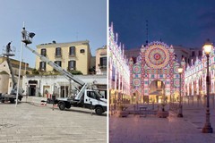 Festa di San Nicola a Bari, al via l'allestimento delle luminarie in piazza del Ferrarese