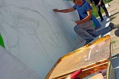 Il trenino del Bari diventa un murale: l'opera dell'artista Silvio Paradiso a Japigia