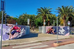 Al via i lavori per il 43° murale cittadino di Retake Bari: l’opera dedicata alla lotta greco-romana