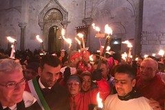 L'arrivo della fiaccolata Nicolaiana