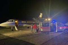 Espianto organi, equipe da Bologna a Bari a bordo di un Falco 900 dell'aeronautica