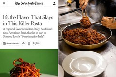 Gli spaghetti all'assassina di Bari finiscono sul New York Times