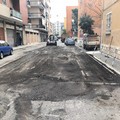 Bari, nuovo asfalto a Japigia nell'area ex Arca. Operai di Open fiber a lavoro