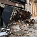 Crolla pensilina hotel in corso Vittorio Emanuele II: nessun ferito