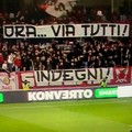  "Ora... via tutti! ". Striscione perentorio degli ultras del Bari a Bolzano