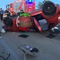 Castellana, auto si ribalta sulla provinciale 81. Cinque feriti