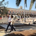 Proseguono i lavori in piazza Aldo Moro di Bari: il sopralluogo di Leccese