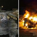 Notte di incendi nel barese: furgone in fiamme a Valenzano e tre auto a fuoco a Japigia