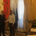 Il sindaco Decaro saluta il comandante provinciale del carabinieri Molinese