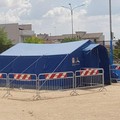 Altamura, ecco la tenda della Protezione Civile per i tamponi