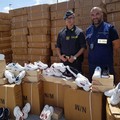 Porto di Bari, sequestrate oltre seimila paia di finte scarpe Fila