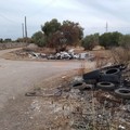 Bari, a Mungivacca discarica abusiva di pneumatici e rifiuti speciali