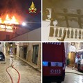 Mansarda in fiamme: incendio in una palazzina del centro storico di Rutigliano