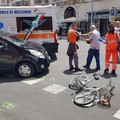 Incidente auto-bici in corso Vittorio Emanuele, ferito 81enne