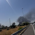 A fuoco il campo Rom di Bari-Japigia