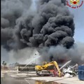 A fuoco il campo Rom di Bari-Japigia