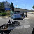 Scontro auto-moto sulla tangenziale di Bari, traffico rallentato verso sud