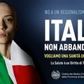 I medici contro l'autonomia delle regioni del Nord, manifesti shock a Bari