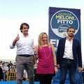 Regionali, Giorgia Meloni a Bari per Fitto: «Vincere in Puglia per mandare a casa Conte»
