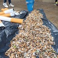 Corso Cavour, i volontari di Retake Bari raccolgono 10mila mozziconi di sigarette