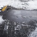 Gelo e neve in provincia, divieto di circolazione ai mezzi pesanti