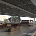 Pista da skate e campo da basket sotto il ponte Adriatico, partiti i lavori