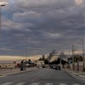 Brucia la campagna a Triggiano, fumo visibile dal lungomare di Bari